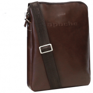 Рюкзак , фактура тиснение, коричневый Apache