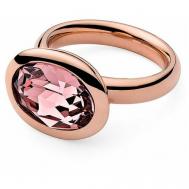 Кольцо , бижутерный сплав, кристаллы Swarovski, розовый Qudo