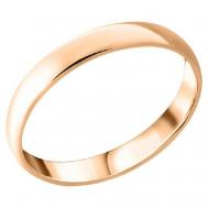Кольцо обручальное, красное золото, 585 проба, размер 15, золотой, красный Atoll