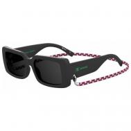 Солнцезащитные очки , прямоугольные, оправа: пластик, с защитой от УФ, для женщин, черный Missoni
