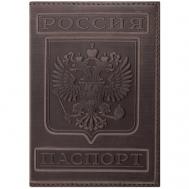 Обложка для паспорта  237190, коричневый, бордовый Brauberg