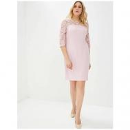 Платье , повседневное, полуприлегающее, миди, размер (52)170-84-110, розовый KiS