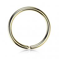Пирсинг , кольцо, в бровь, в губу, в нос, нержавеющая сталь, размер 8 мм., золотой Pirsa