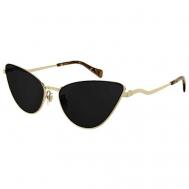 Солнцезащитные очки , кошачий глаз, оправа: металл, с защитой от УФ, для женщин, золотой Gucci