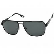 Солнцезащитные очки , авиаторы, оправа: металл, поляризационные, для мужчин, черный Ventoe