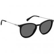 Солнцезащитные очки , круглые, с защитой от УФ, поляризационные, серый Polaroid
