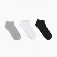 Носки , 3 пары, размер 36-38, серый, черный, белый TUOSITE
