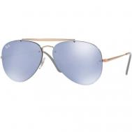 Солнцезащитные очки , авиаторы, оправа: металл, зеркальные, с защитой от УФ, золотой Luxottica
