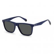Солнцезащитные очки , квадратные, поляризационные, для мужчин, синий Polaroid