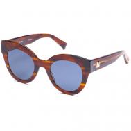 Солнцезащитные очки , бабочка, оправа: металл, с защитой от УФ, устойчивые к появлению царапин, для женщин, коричневый Max Mara