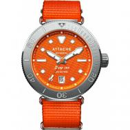 Наручные часы Часы  Deep Sea наручные мужские механические с автоподзаводом, оранжевый Attache