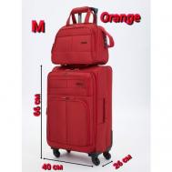 Комплект чемоданов , 68 л, размер M, красный Pigeon