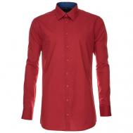 Рубашка , размер 48/M/178-186/40 ворот, красный Imperator