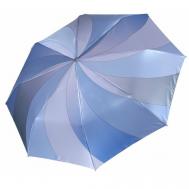 Зонт , автомат, 3 сложения, купол 102 см., 8 спиц, система «антиветер», для женщин, голубой Fabretti