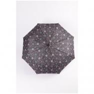 Зонт , механика, 3 сложения, купол 97 см., 8 спиц, чехол в комплекте, для женщин, черный Airton