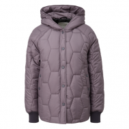 куртка  , демисезон/зима, силуэт прямой, капюшон, карманы, стеганая, манжеты, размер XS, фиолетовый Q/S by s.Oliver