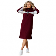 Платье , размер 48, фиолетовый, бордовый NSD-STYLE