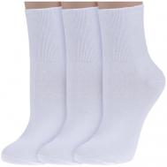 Носки , 3 пары, размер 23-25, белый RuSocks
