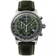 Наручные часы  Наручные часы  ZEP-86804 с хронографом, зеленый Zeppelin