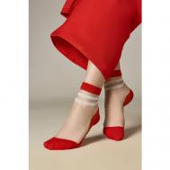 Женские носки , размер 37/41, красный, белый Mersada