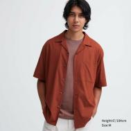 Рубашка , размер L, оранжевый Uniqlo