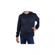Ветровка  демисезонная, подкладка, внутренний карман, капюшон, размер 52, синий Trussardi