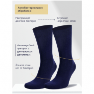 Мужские носки , 3 пары, классические, антибактериальные свойства, размер 37/39, синий Носки и сорочка