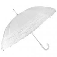 Зонт-трость , механика, купол 103 см., 16 спиц, для женщин, белый Amico