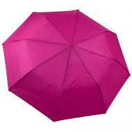Зонт , полуавтомат, 3 сложения, купол 100 см., 8 спиц, чехол в комплекте, розовый premier