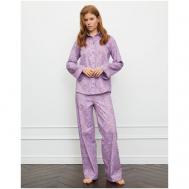 Пижама , брюки, рубашка, размер 42 (S), фиолетовый Celena