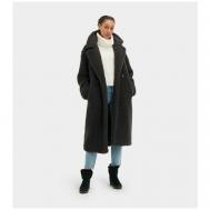 Пальто  , демисезон/зима, оверсайз, размер 42/XS, черный UGG