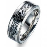 Кольцо , нержавеющая сталь, размер 17, серебряный Нет бренда