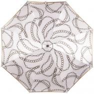 Мини-зонт , автомат, 3 сложения, купол 102 см., 8 спиц, чехол в комплекте, для женщин, белый Fabretti