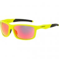 Солнцезащитные очки , прямоугольные, оправа: пластик, спортивные, поляризационные, с защитой от УФ, желтый RELAX
