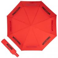 Зонт , автомат, 2 сложения, купол 98 см., 8 спиц, система «антиветер», для женщин, красный Moschino