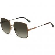 Солнцезащитные очки , квадратные, оправа: металл, для женщин, коричневый Jimmy Choo