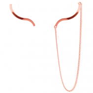 Серьги с подвесками, цепочки , серебро, 925 проба, золочение, размер/диаметр 20 мм., розовый Velichenko