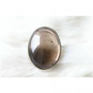 Кольцо , нержавеющая сталь, кварц, размер 17, золотой, коричневый 100% URAL