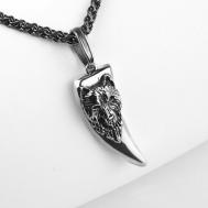 Подвеска серебряная мужская Sirius-Jewelry, Волчий клык, амулет Волчий Клык, подарок мужчине, кулон клык Sirius-Jewelry
