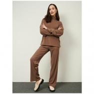 Костюм , джемпер и брюки, повседневный стиль, свободный силуэт, размер 44, бежевый Evemood