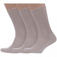 Мужские носки , 3 пары, размер 27, бежевый Dr. Feet