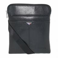 Сумка  планшет  классическая, внутренний карман, регулируемый ремень, черный Bares