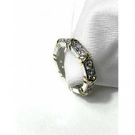 Кольцо , бижутерный сплав, хрусталь, кристалл, размер 16, серебряный Florento