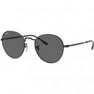 Солнцезащитные очки , круглые, оправа: металл, с защитой от УФ, черный Luxottica
