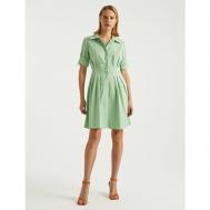 Платье-рубашка , повседневное, мини, размер 42, зеленый BGN