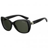 Солнцезащитные очки , кошачий глаз, поляризационные, для женщин, черный Polaroid