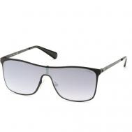 Солнцезащитные очки , прямоугольные, оправа: пластик, градиентные, с защитой от УФ, зеркальные, черный Guess