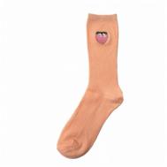 Женские носки  высокие, на Новый год, подарочная упаковка, износостойкие, нескользящие, фантазийные, ослабленная резинка, размер 36-44, розовый FRIDA