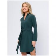 Платье-рубашка , повседневное, свободный силуэт, размер 56, зеленый 1001dress