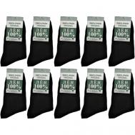 Мужские носки , 10 пар, классические, на 23 февраля, размер 25 (39-40), черный ООО "Смоленский трикотаж"